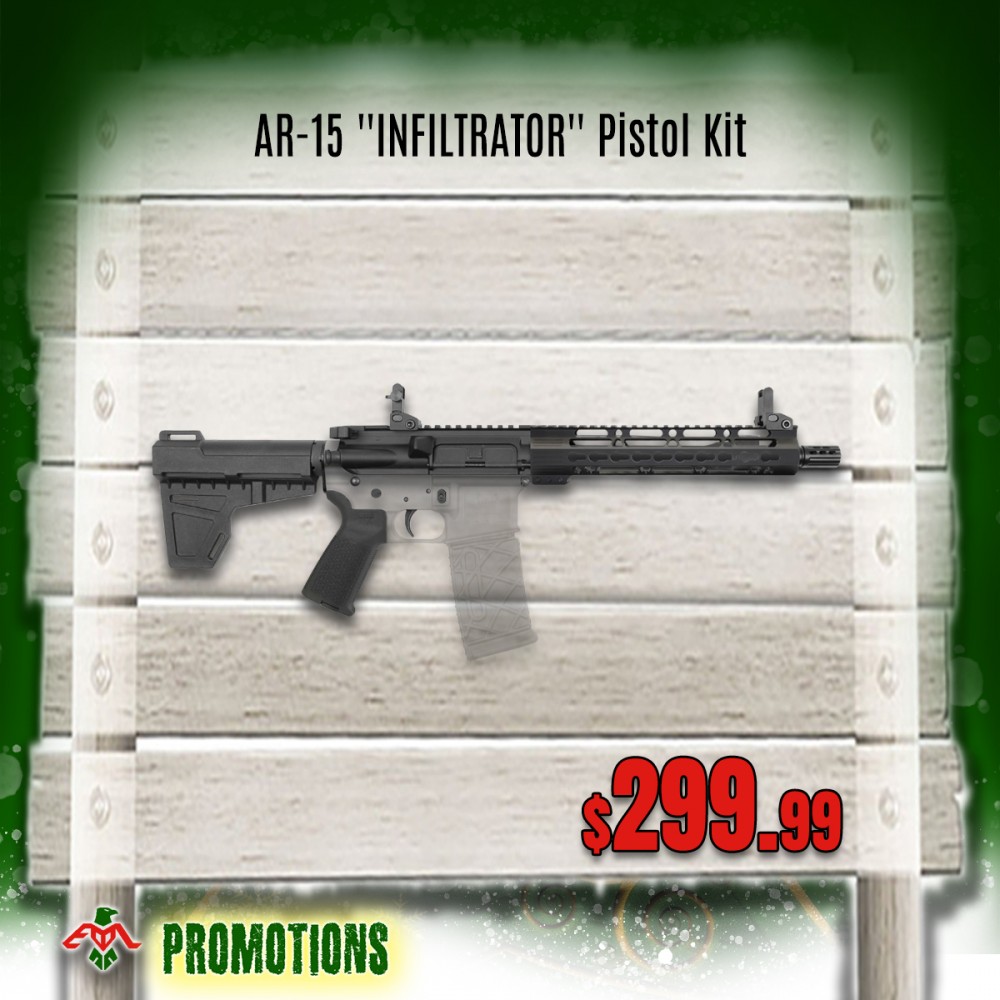 AR-15 .223/5.56 10.5" Barrel 10" Handguard option | ''INFILTRATOR'' Pistol Kit