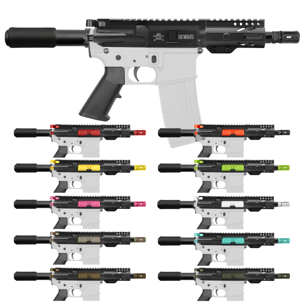 AR-15 .223/5.56 5" Barrel W/ 4" M Lok Handguard and Color Accessory Options| "IZEL" Pistol Kit