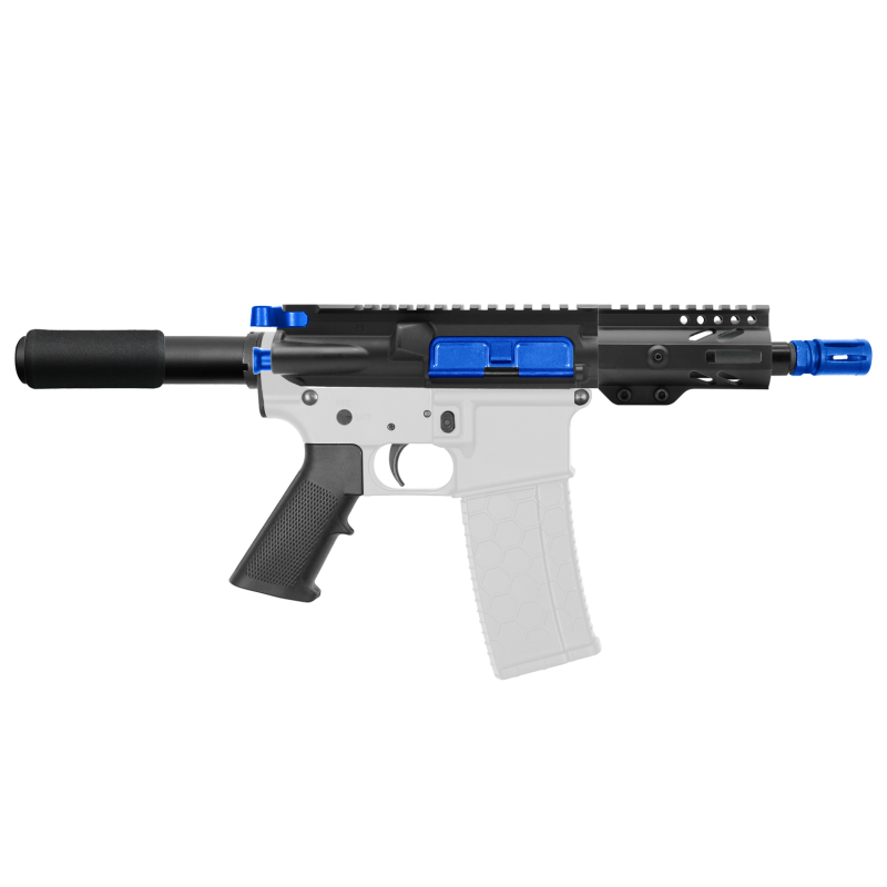 AR-15 .223/5.56 5" Barrel W/ 4" M Lok Handguard and Color Accessory Options| "IZEL" Pistol Kit