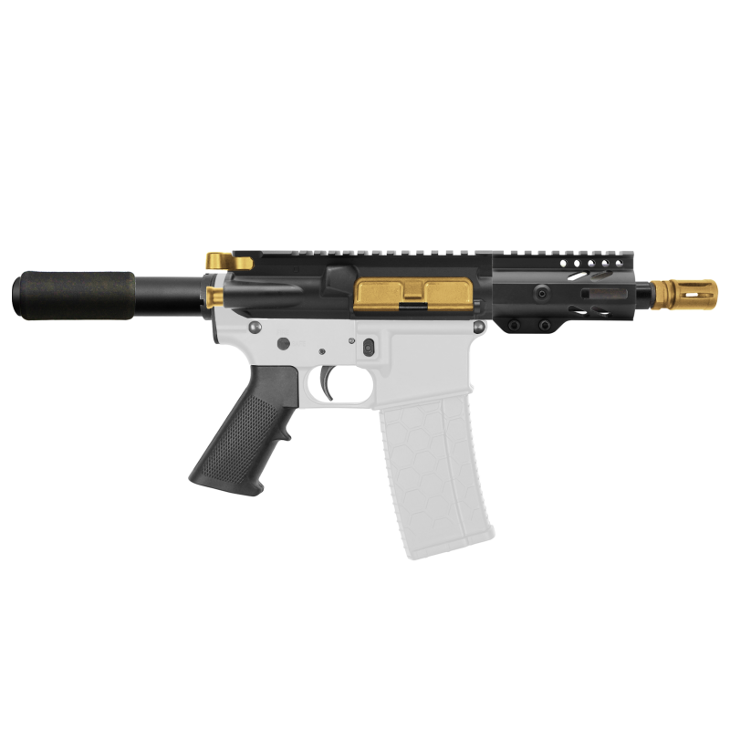 AR-15 .223/5.56 5" Barrel W/ 4" M Lok Handguard and Color Accessory Options| "IZEL" Pistol Kit