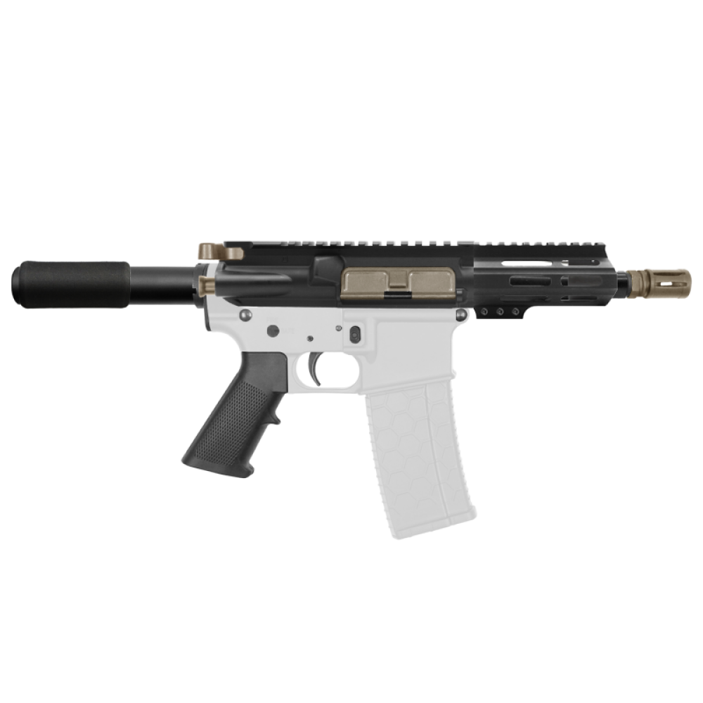 AR-15 .223/5.56 5" Barrel W/ 4" M Lok Handguard and Color Accessory Options| "IZEL" Pistol Kit AR-15 .223/5.56 5" Barrel W/ 4" M Lok Handguard and Color Accessory Options| "IZEL" Pistol Kit