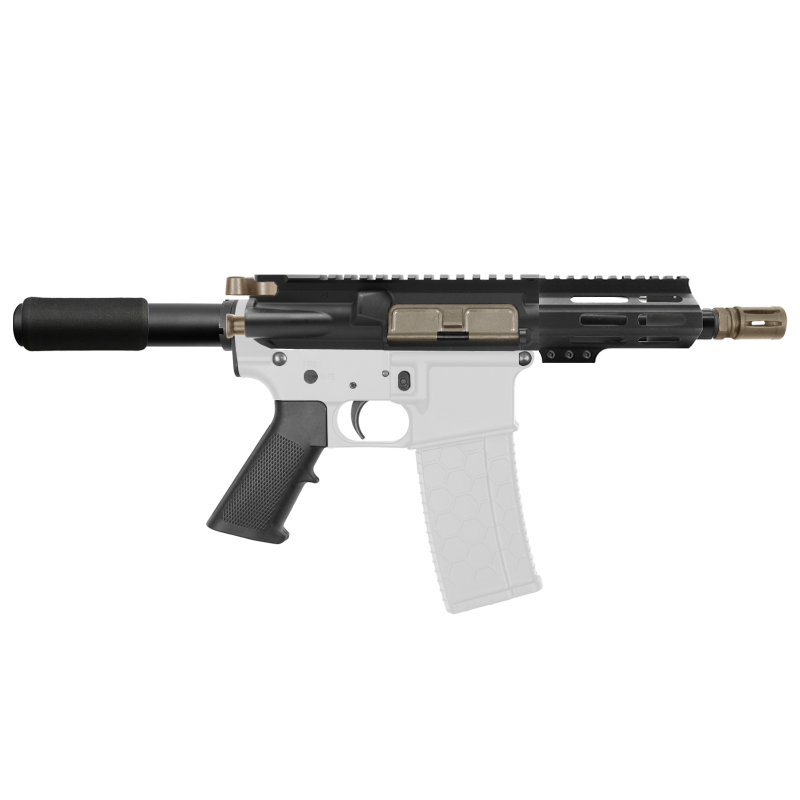 AR-15 .223/5.56 5" Barrel W/ 4" M Lok Handguard and Color Accessory Options| "IZEL" Pistol Kit AR-15 .223/5.56 5" Barrel W/ 4" M Lok Handguard and Color Accessory Options| "IZEL" Pistol Kit