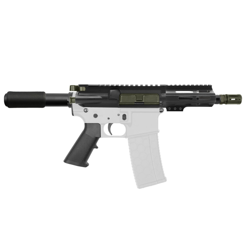 AR-15 .223/5.56 5" Barrel W/ 4" M Lok Handguard and Color Accessory Options| "IZEL" Pistol Kit AR-15 .223/5.56 5" Barrel W/ 4" M Lok Handguard and Color Accessory Options| "IZEL" Pistol Kit