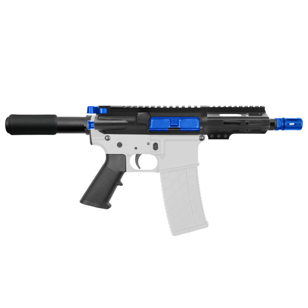 AR-15 .223/5.56 5" Barrel W/ 4" M Lok Handguard and Color Accessory Options| "IZEL" Pistol Kit AR-15 .223/5.56 5" Barrel W/ 4" M Lok Handguard and Color Accessory Options| "IZEL" Pistol Kit