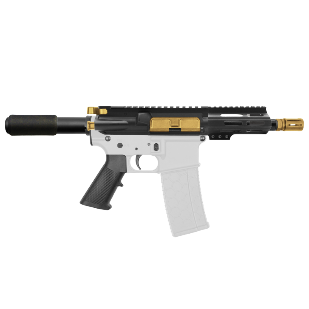 AR-15 .223/5.56 5" Barrel W/ 4" M Lok Handguard and Color Accessory Options| "IZEL" Pistol Kit AR-15 .223/5.56 5" Barrel W/ 4" M Lok Handguard and Color Accessory Options| "IZEL" Pistol Kit