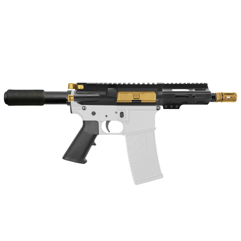 AR-15 .223/5.56 5" Barrel W/ 4" M Lok Handguard and Color Accessory Options| "IZEL" Pistol Kit AR-15 .223/5.56 5" Barrel W/ 4" M Lok Handguard and Color Accessory Options| "IZEL" Pistol Kit