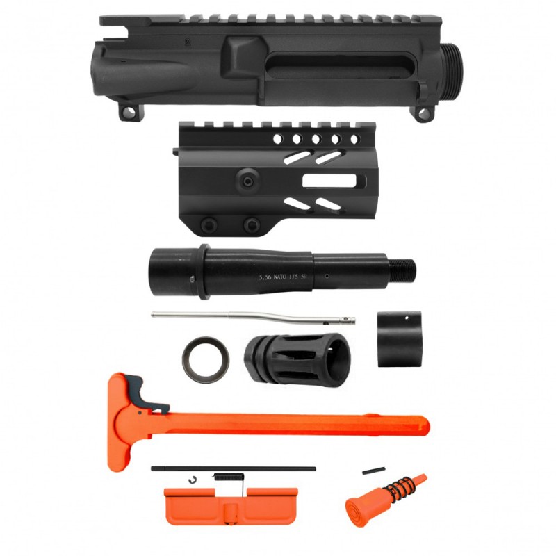 AR-15 .223/5.56 5" Barrel W/ 4" M Lok Handguard and Color Accessory Options| "IZEL" Pistol Kit