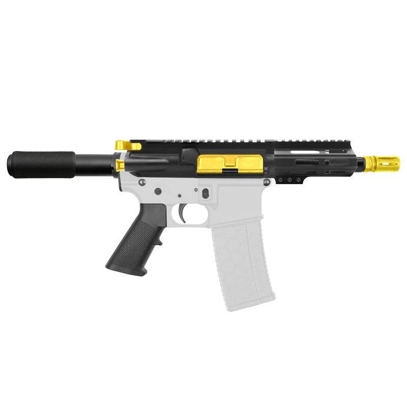 AR-15 .223/5.56 5" Barrel W/ 4" M Lok Handguard and Color Accessory Options| "IZEL" Pistol Kit AR-15 .223/5.56 5" Barrel W/ 4" M Lok Handguard and Color Accessory Options| "IZEL" Pistol Kit