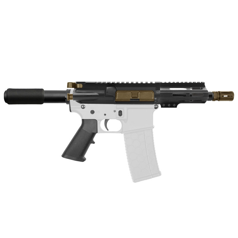 AR-15 .223/5.56 5" Barrel W/ 4" M Lok Handguard and Color Accessory Options| "IZEL" Pistol Kit AR-15 .223/5.56 5" Barrel W/ 4" M Lok Handguard and Color Accessory Options| "IZEL" Pistol Kit