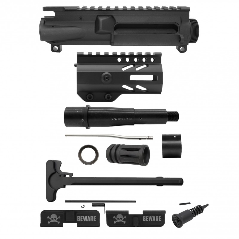 AR-15 .223/5.56 5" Barrel W/ 4" M Lok Handguard and Color Accessory Options| "IZEL" Pistol Kit