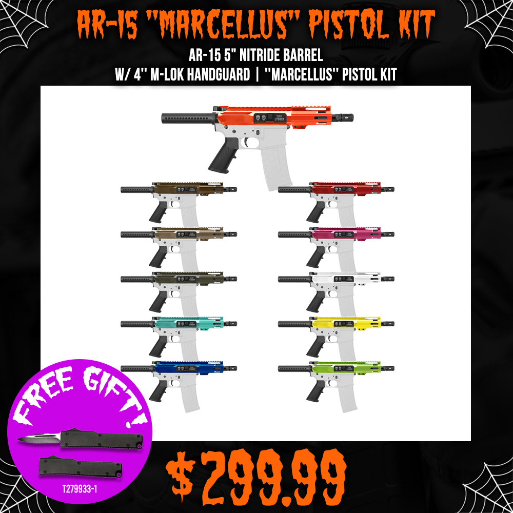 AR-15 5" Nitride Barrel W/ 4'' M-Lok Handguard| ''MARCELLUS'' Pistol Kit AR-15 5" Nitride Barrel W/ 4'' M-Lok Handguard| ''MARCELLUS'' Pistol Kit