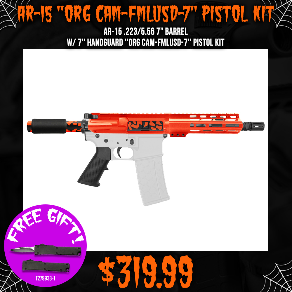 AR-15 .223/5.56 7" BARREL W/ 7'' HANDGUARD ''ORG CAM-FMLUSD-7'' PISTOL KIT AR-15 .223/5.56 7" BARREL W/ 7'' HANDGUARD ''ORG CAM-FMLUSD-7'' PISTOL KIT