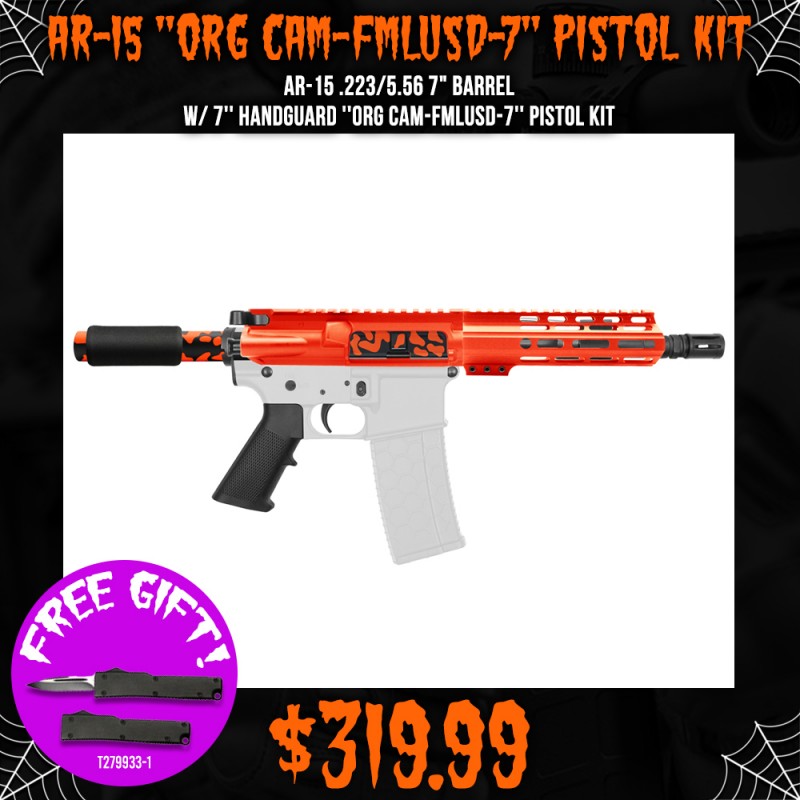 AR-15 .223/5.56 7" BARREL W/ 7'' HANDGUARD ''ORG CAM-FMLUSD-7'' PISTOL KIT AR-15 .223/5.56 7" BARREL W/ 7'' HANDGUARD ''ORG CAM-FMLUSD-7'' PISTOL KIT