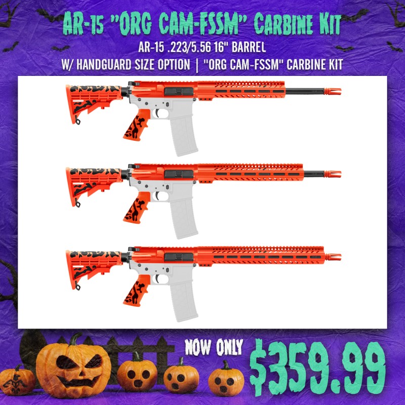 AR-15 .223/5.56 16" BARREL W/ HANDGUARD SIZE OPTION | ''ORG CAM-FSSM'' CARBINE KIT