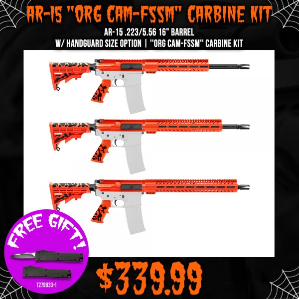 AR-15 .223/5.56 16" BARREL W/ HANDGUARD SIZE OPTION | ''ORG CAM-FSSM'' CARBINE KIT