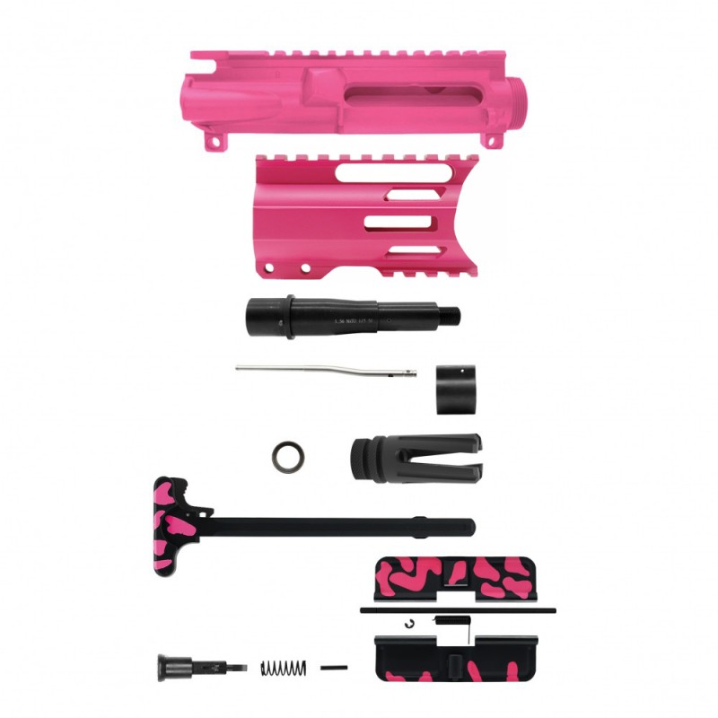 AR-15 .223/5.56 5" BARREL W/ 4'' HANDGUARD | ''PNK CAM-FMLR4C'' PISTOL KIT AR-15 .223/5.56 5" BARREL W/ 4'' HANDGUARD | ''PNK CAM-FMLR4C'' PISTOL KIT
