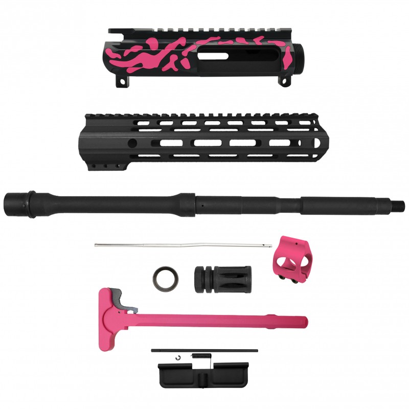 AR-15 .223/5.56 16" BARREL W/ HANDGUARD SIZE OPTION | ''PNK CAM-FMLUSD'' CARBINE KIT