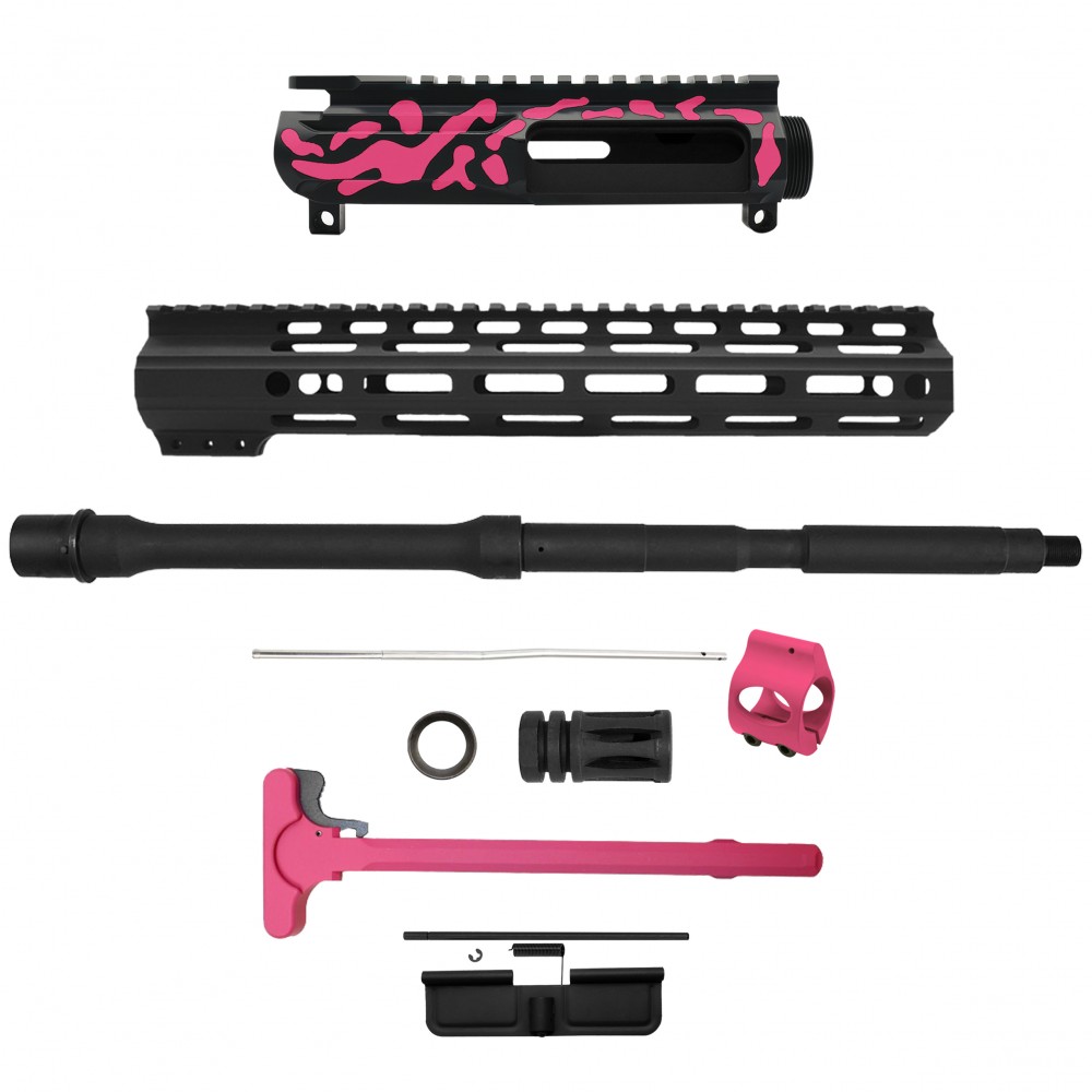 AR-15 .223/5.56 16" BARREL W/ HANDGUARD SIZE OPTION | ''PNK CAM-FMLUSD'' CARBINE KIT