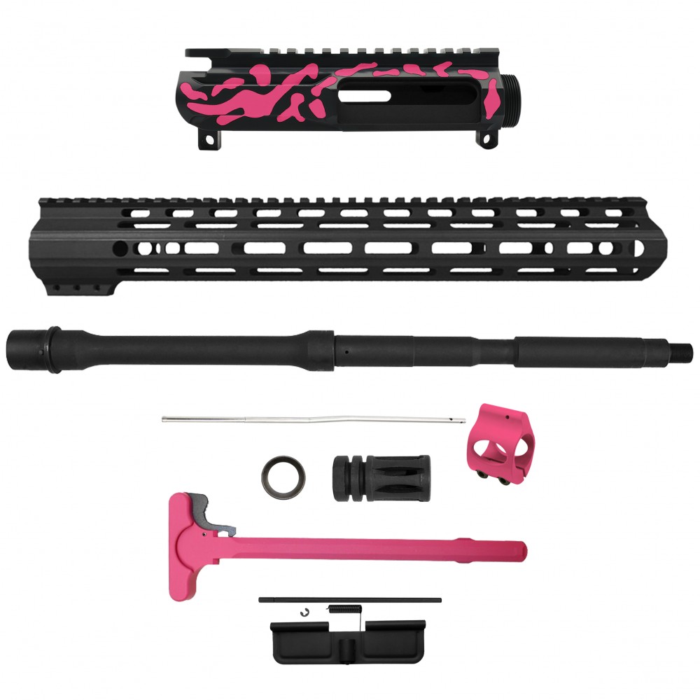 AR-15 .223/5.56 16" BARREL W/ HANDGUARD SIZE OPTION | ''PNK CAM-FMLUSD'' CARBINE KIT