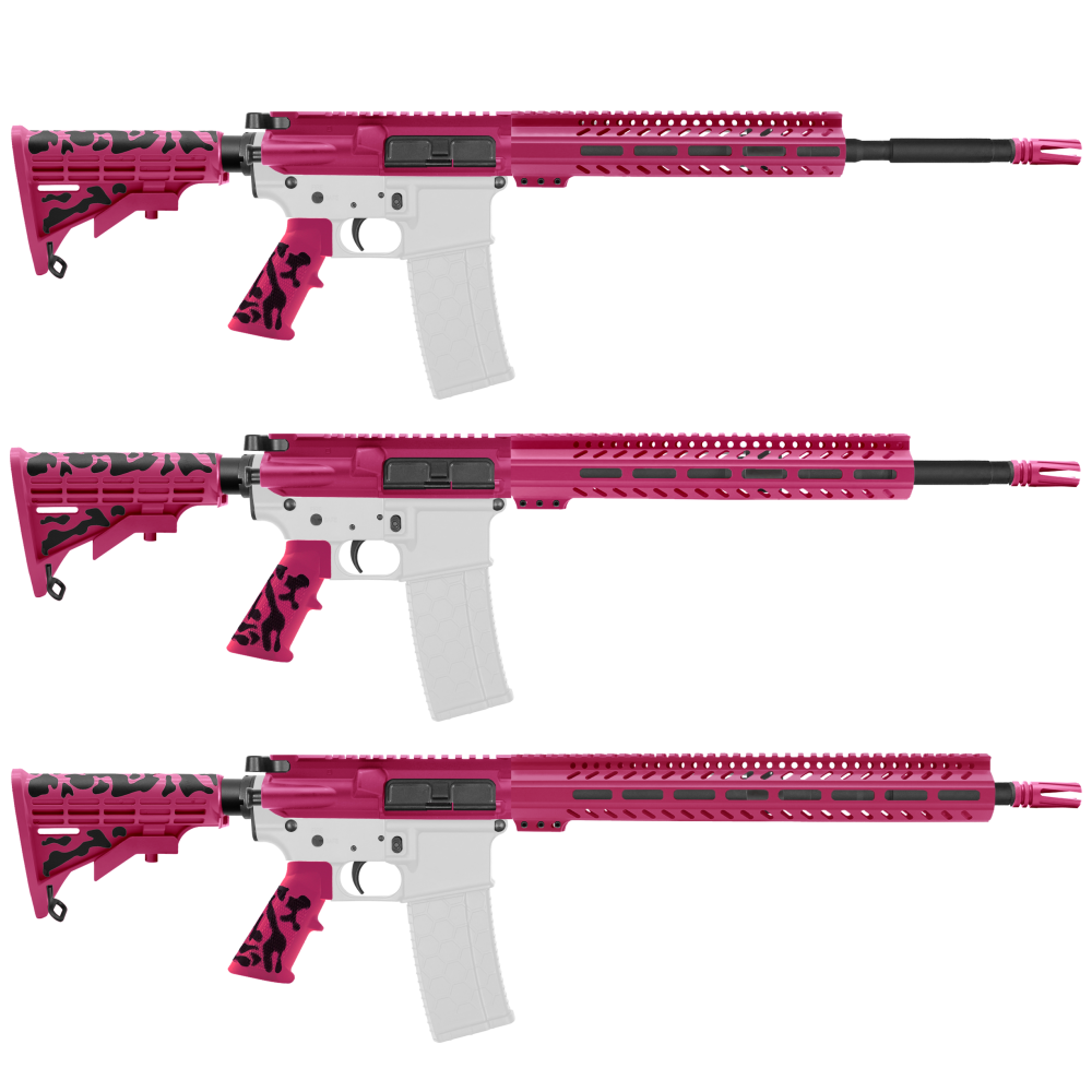 AR-15 .223/5.56 16" BARREL W/ HANDGUARD SIZE OPTION | ''PNK CAM-FSSM'' CARBINE KIT