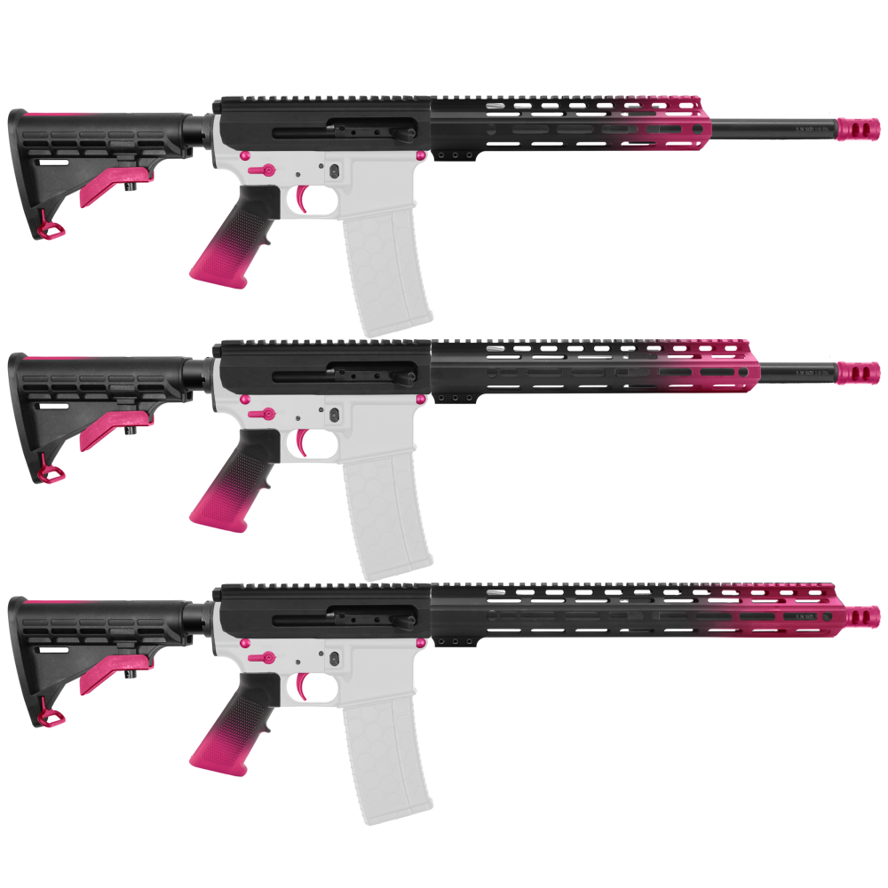 AR-15 .223/5.56 16'' BARREL W/ HANDGUARD SIZE OPTION | ''PNK GRA SIDE CHARGING EDITION'' CARBINE KIT