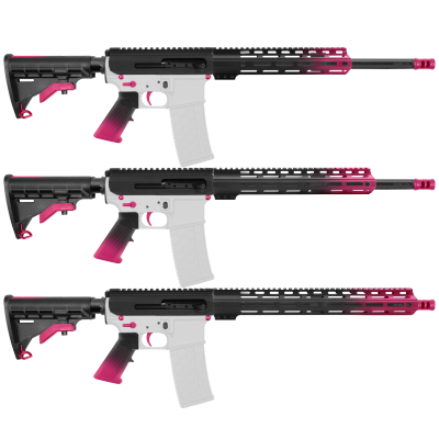 AR-15 .223/5.56 16'' BARREL W/ HANDGUARD SIZE OPTION | ''PNK GRA SIDE CHARGING EDITION'' CARBINE KIT