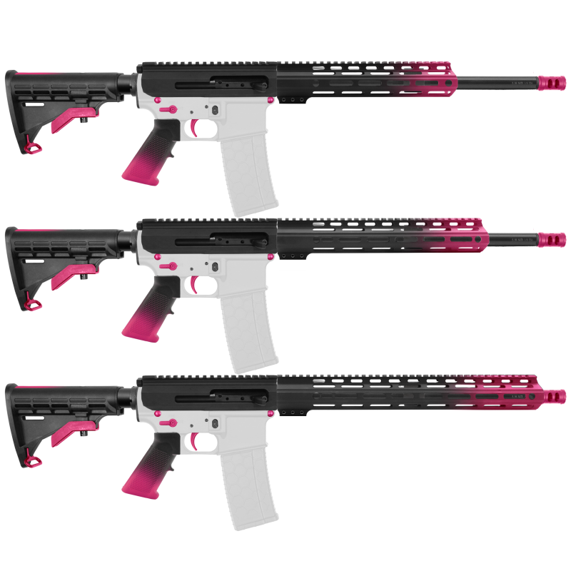 AR-15 .223/5.56 16'' BARREL W/ HANDGUARD SIZE OPTION | ''PNK GRA SIDE CHARGING EDITION'' CARBINE KIT