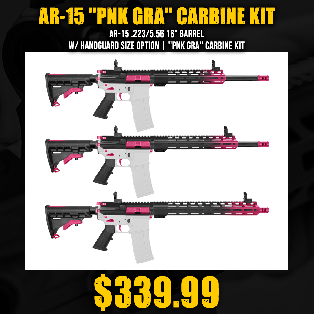 AR-15 .223/5.56 16" BARREL W/ HANDGUARD SIZE OPTION | ''PNK GRA'' CARBINE KIT AR-15 .223/5.56 16" BARREL W/ HANDGUARD SIZE OPTION | ''PNK GRA'' CARBINE KIT
