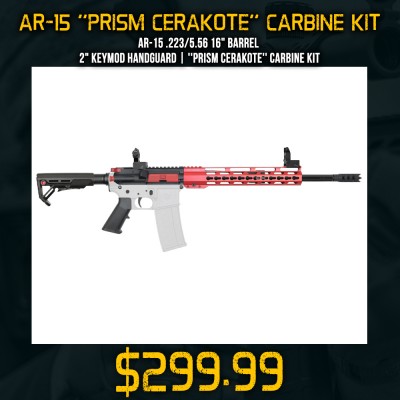 AR-15 .223/5.56 16" Barrel 12" Keymod Handguard | ''PRISM CERAKOTE'' Carbine Kit