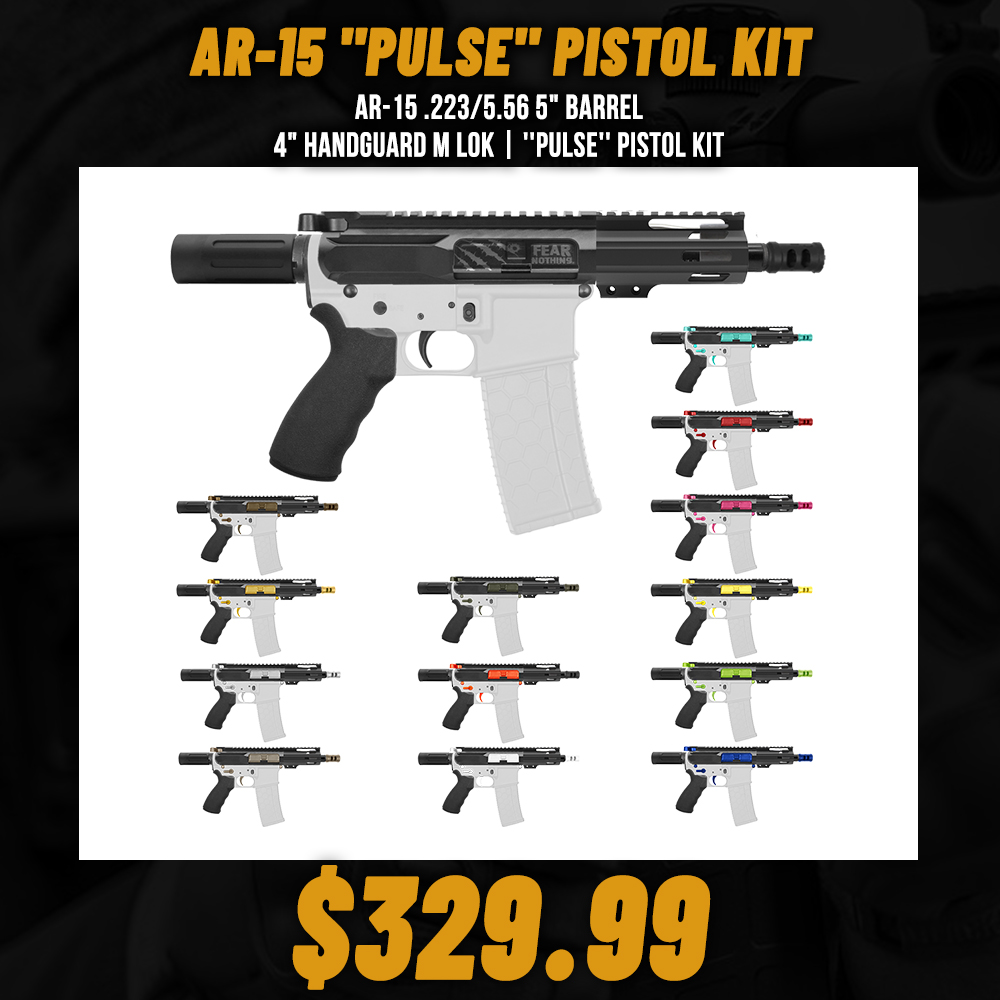 AR-15 .223/5.56 5" Barrel 4" Handguard M Lok| ''PULSE'' Pistol Kit