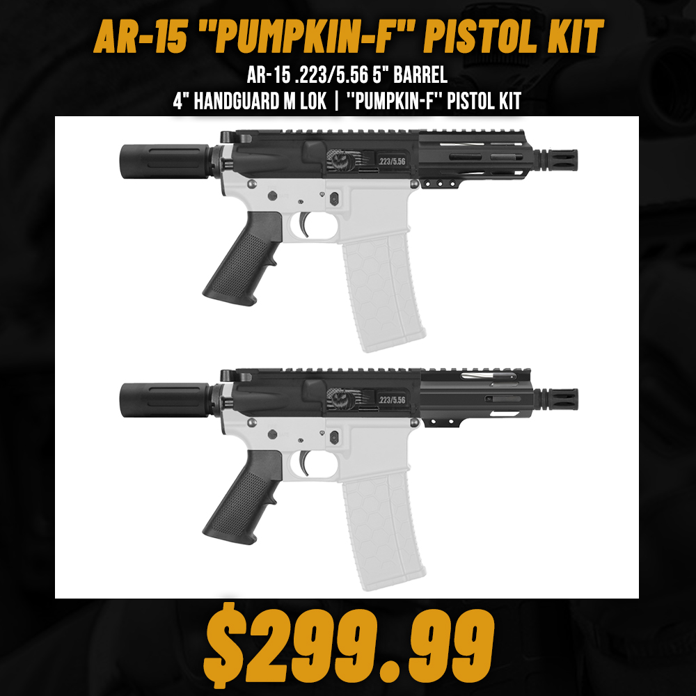 AR-15 .223/5.56 5" Barrel 4" Handguard M Lok| ''PUMPKIN-F'' Pistol Kit