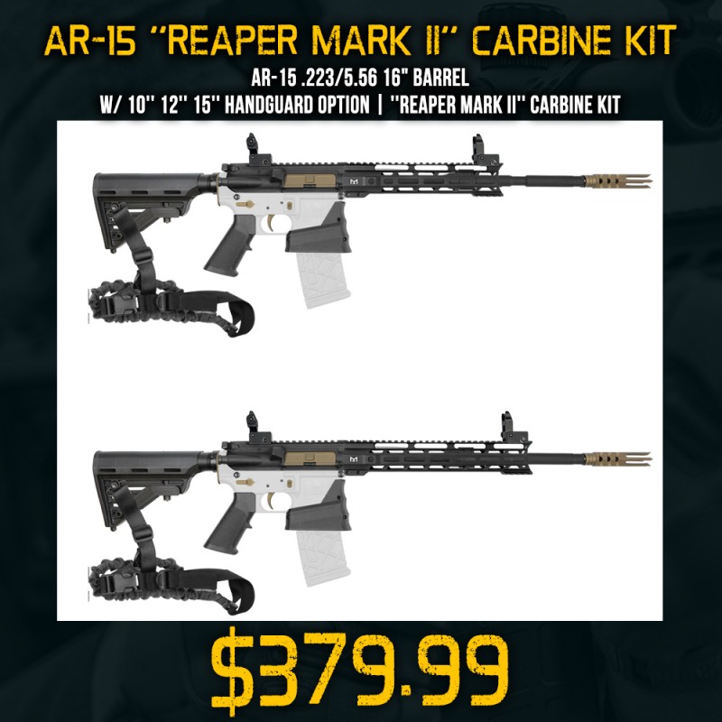 AR-15 .223/5.56 16" Barrel W/ 10'' 12'' 15'' Handguard Option | ''REAPER MARK II'' Carbine Kit