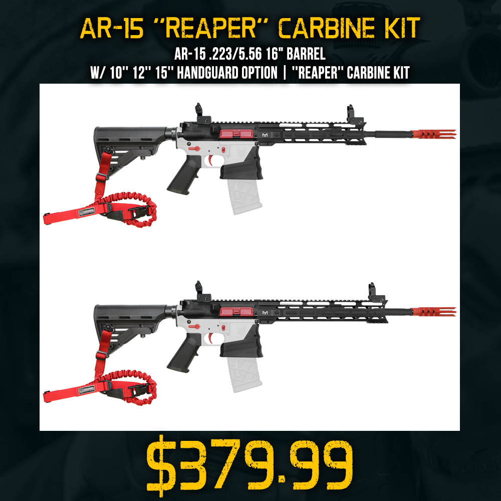 AR-15 .223/5.56 16" Barrel W/ 10'' 12'' 15'' Handguard Option | ''REAPER'' Carbine Kit