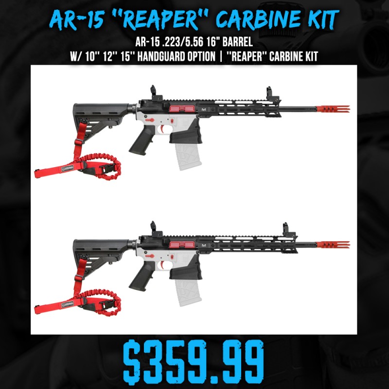 AR-15 .223/5.56 16" Barrel W/ 10'' 12'' 15'' Handguard Option | ''REAPER'' Carbine Kit