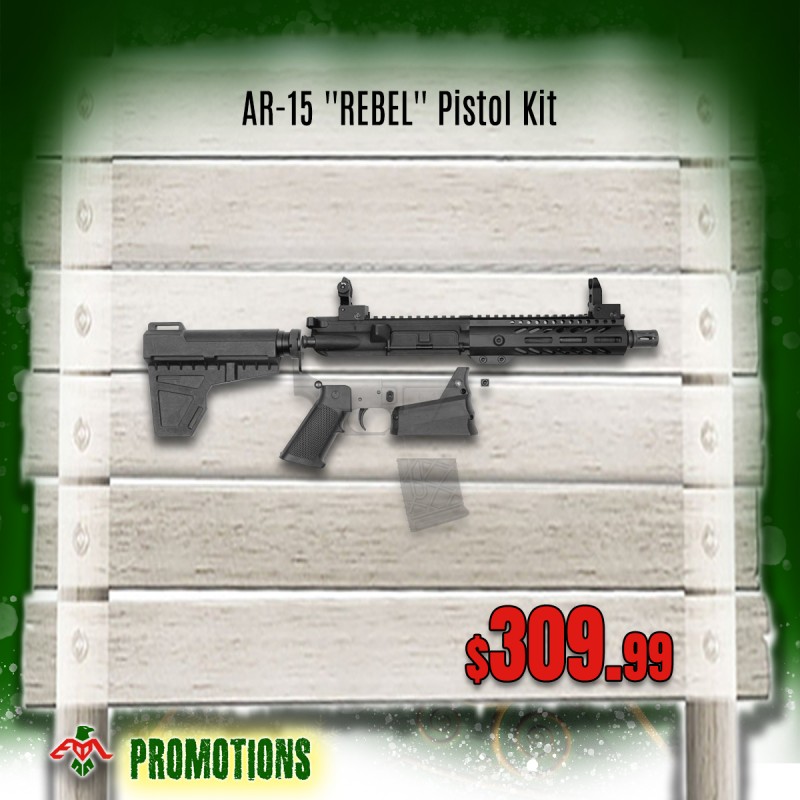 AR-15 .223/5.56 7.5" Barrel W/ 7" Handguard option | ''REBEL'' Pistol Kit