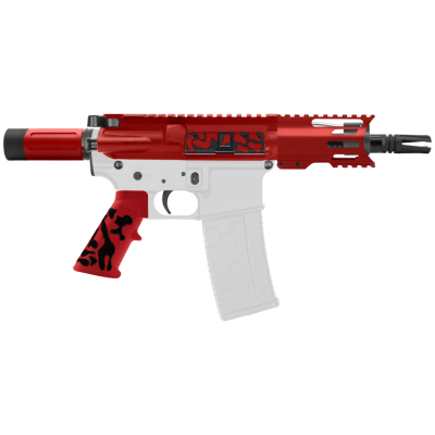AR-15 .223/5.56 5" BARREL W/ 4'' HANDGUARD | ''RED CAM-FMLUS4 V3'' PISTOL KIT