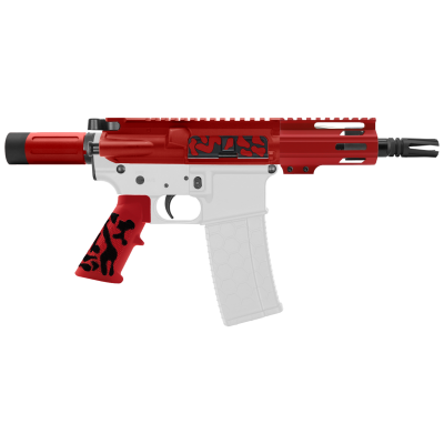 AR-15 .223/5.56 5" BARREL W/ 4'' HANDGUARD | ''RED CAM-FMLUS4 V3'' PISTOL KIT