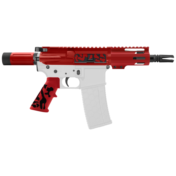 AR-15 .223/5.56 5" BARREL W/ 4'' HANDGUARD | ''RED CAM-FMLUS4 V3'' PISTOL KIT AR-15 .223/5.56 5" BARREL W/ 4'' HANDGUARD | ''RED CAM-FMLUS4 V3'' PISTOL KIT