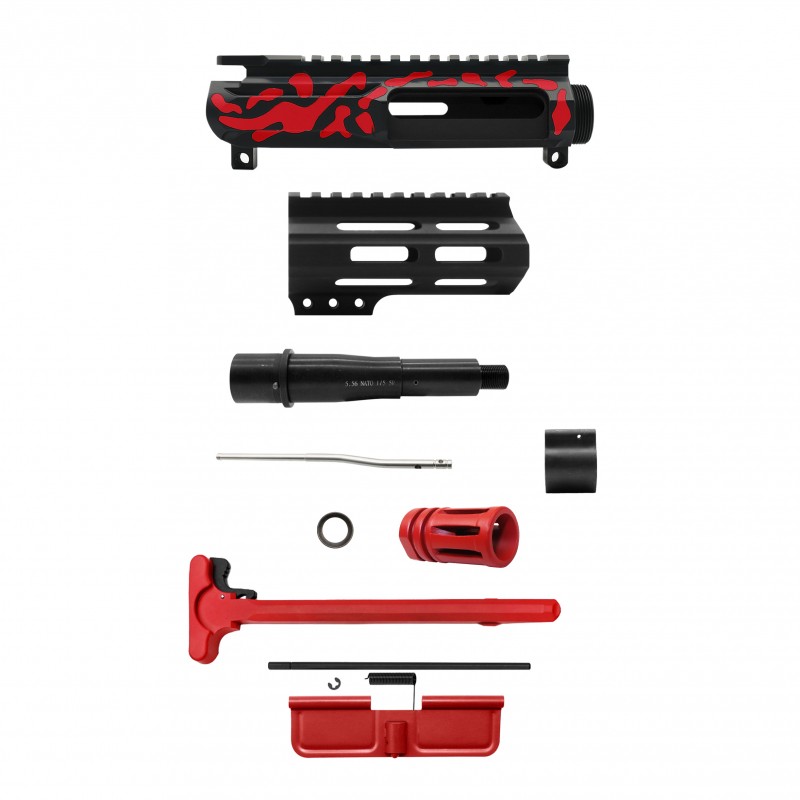 AR-15 .223/5.56 5" BARREL W/ 4'' HANDGUARD | ''RED CAM-FMLUS4D'' PISTOL KIT