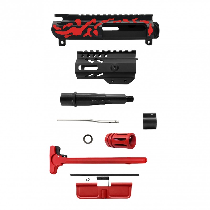 AR-15 .223/5.56 5" BARREL W/ 4'' HANDGUARD | ''RED CAM-FSSM04V2'' PISTOL KIT