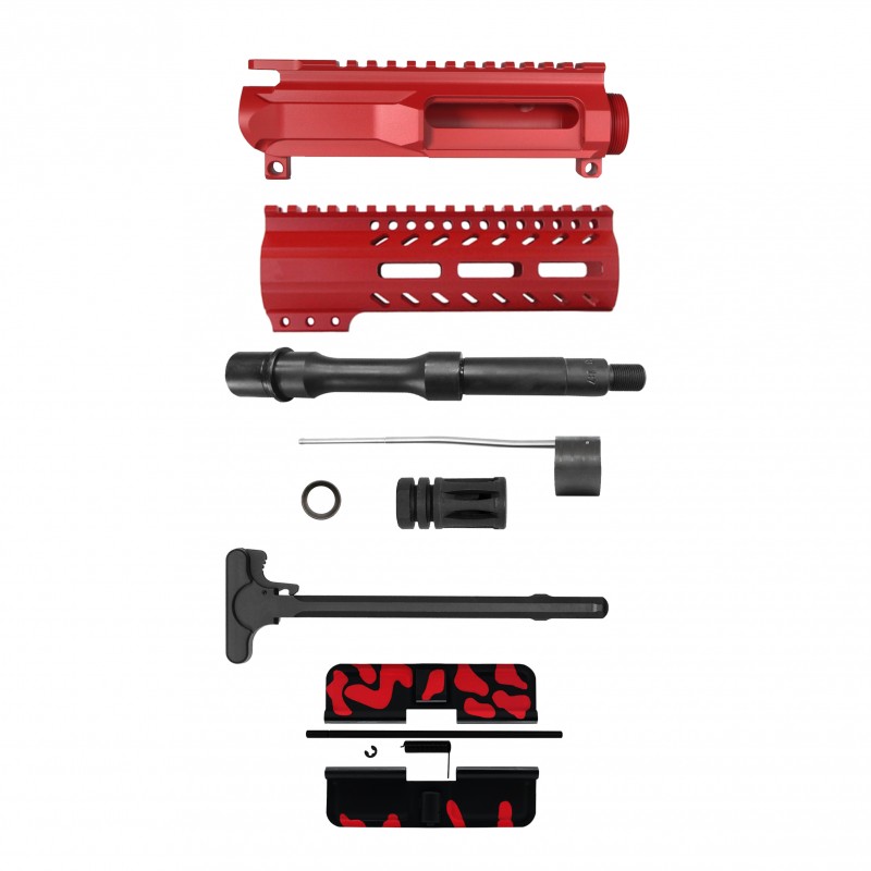 AR-15 .223/5.56 7" BARREL W/ 7'' HANDGUARD | ''RED CAM-FSSM7'' PISTOL KIT