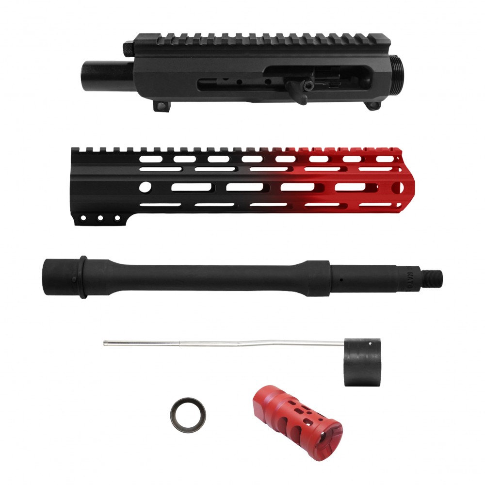 AR-15 .223/5.56 10.5'' BARREL W/ 10'' HANDGUARD | ''RED GRA-10 SIDE CHARGING EDITION'' PISTOL KIT