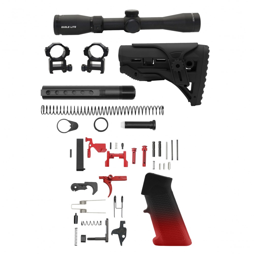 AR-15 .223/5.56 16" BARREL W/ AR-15 ANGLE CUT CLAMP ON M-LOK HANDGUARD | ''RED GRA-15'' CARBINE KIT