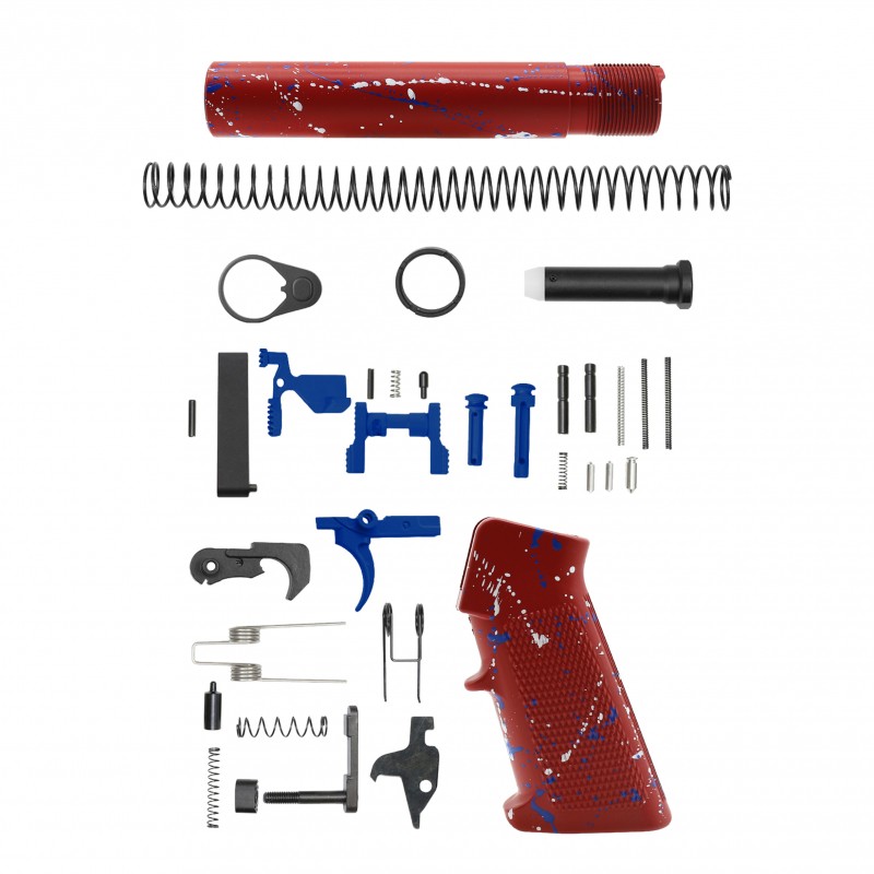 AR-15 .223/5.56 10" Barrel W/ 10'' Handguard | ''RED-BW-SPLATTER'' Pistol Kit AR-15 .223/5.56 10" Barrel W/ 10'' Handguard | ''RED-BW-SPLATTER'' Pistol Kit