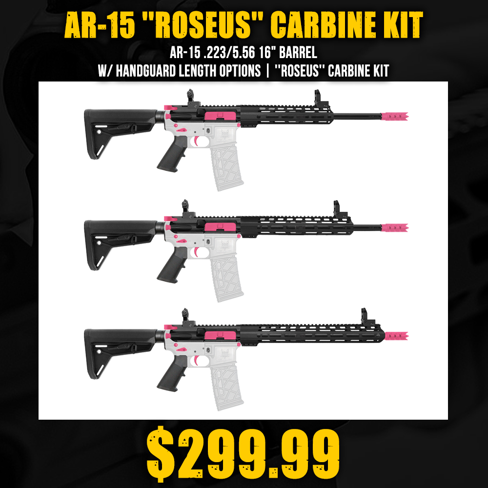 AR-15 .223/5.56 16" Barrel W/ Handguard Length Options| ''ROSEUS'' Carbine Kit AR-15 .223/5.56 16" Barrel W/ Handguard Length Options| ''ROSEUS'' Carbine Kit
