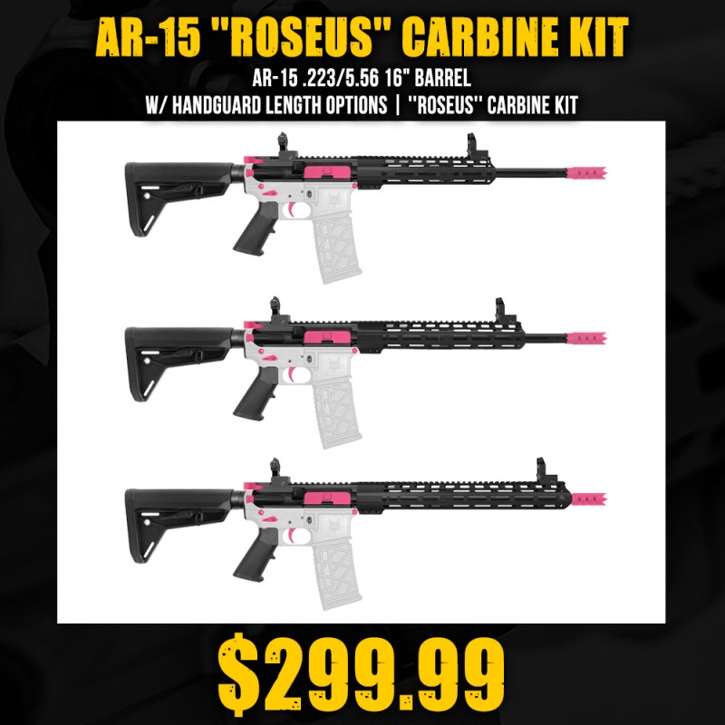 AR-15 .223/5.56 16" Barrel W/ Handguard Length Options| ''ROSEUS'' Carbine Kit AR-15 .223/5.56 16" Barrel W/ Handguard Length Options| ''ROSEUS'' Carbine Kit