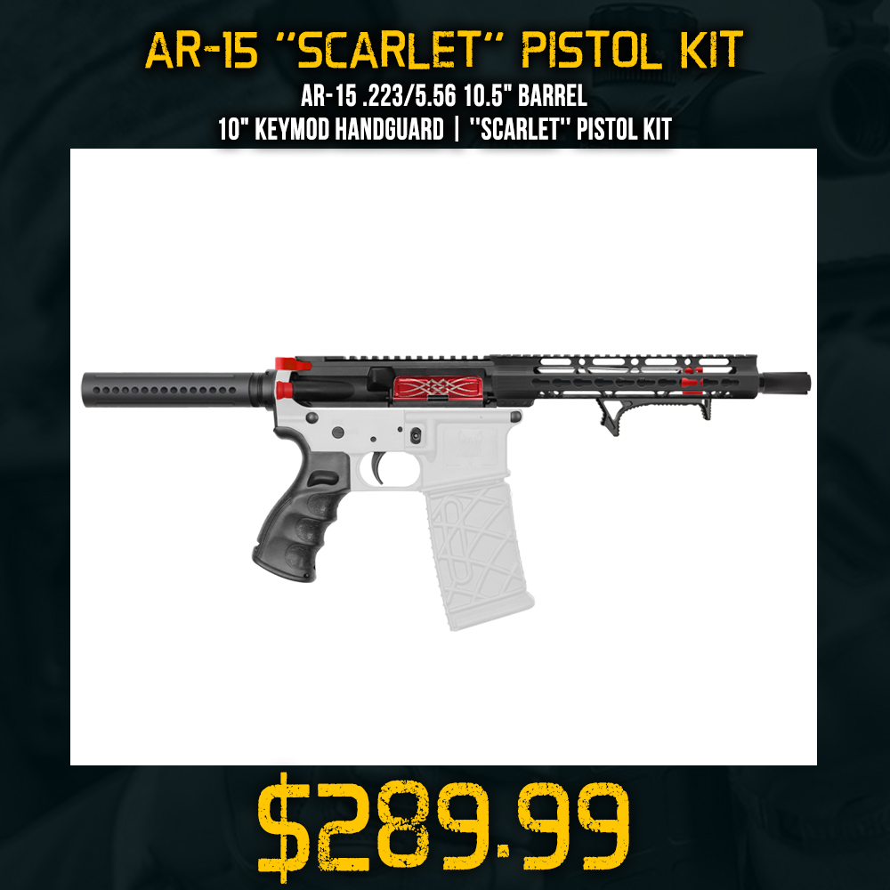 AR-15 .223/5.56 10.5" Barrel 10" Keymod Handguard | ''SCARLET'' Pistol Kit