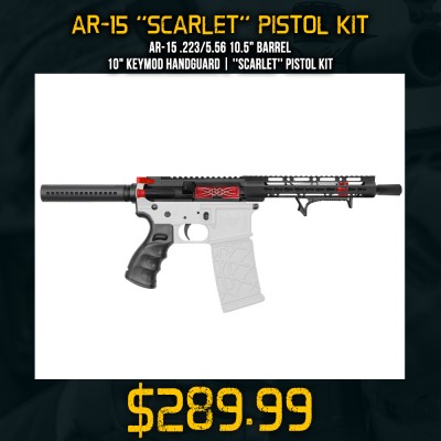 AR-15 .223/5.56 10.5" Barrel 10" Keymod Handguard | ''SCARLET'' Pistol Kit