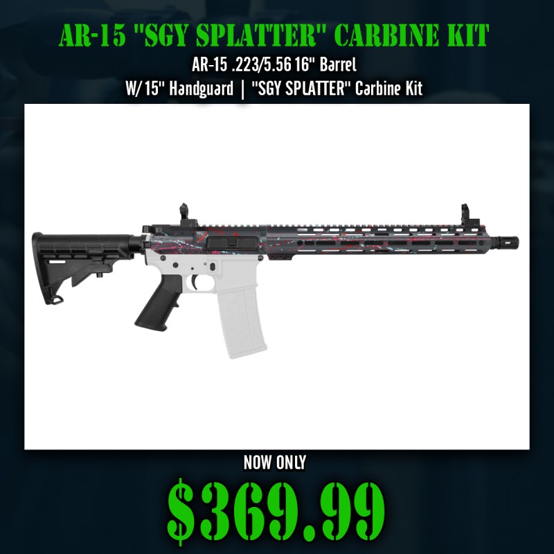 AR-15 .223/5.56 16" Barrel  W/ 15'' Handguard | ''SGY SPLATTER'' Carbine Kit