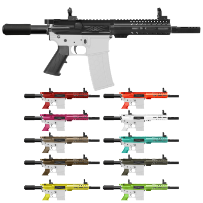 AR-15 .223/5.56 7.5" Barrel 7" M Lok Handguard with Cerakote Color Options| ''SHADE'' Pistol Kit